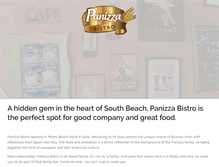 Tablet Screenshot of panizzabistro.com